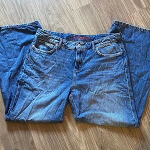 Lucky Brand Baggy Wide Leg Jeans Size 16/33 Relaxed Fit Denim